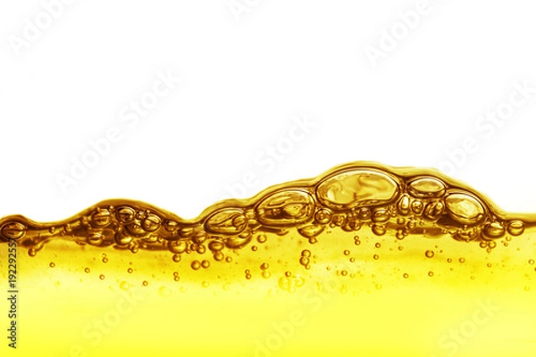 Obraz Olej z pęcherzykami powietrza na białym tle