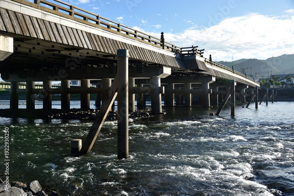 Obraz 宇治橋と宇治川(京都府宇治市)