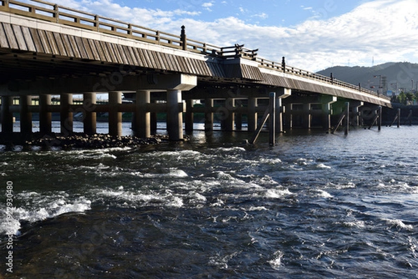 Obraz 宇治橋と宇治川(京都府宇治市)