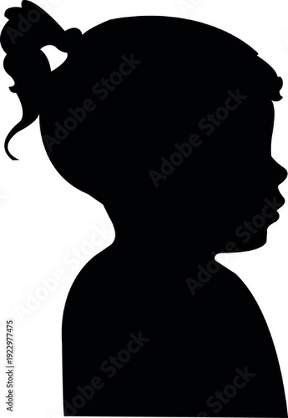 Obraz a girl head silhouette vector