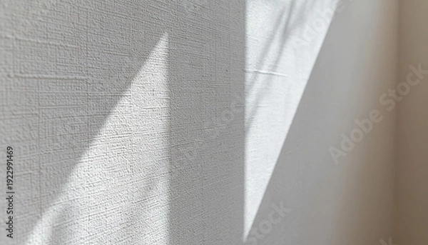 Obraz geometric-window-shadow-cool-plaster-wall-minimal-abstract
