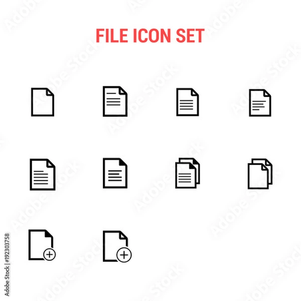 Obraz File icon set , Document symbol