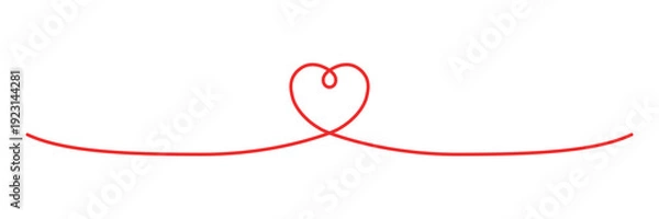 Obraz シンプルなハートのライン・イラスト素材