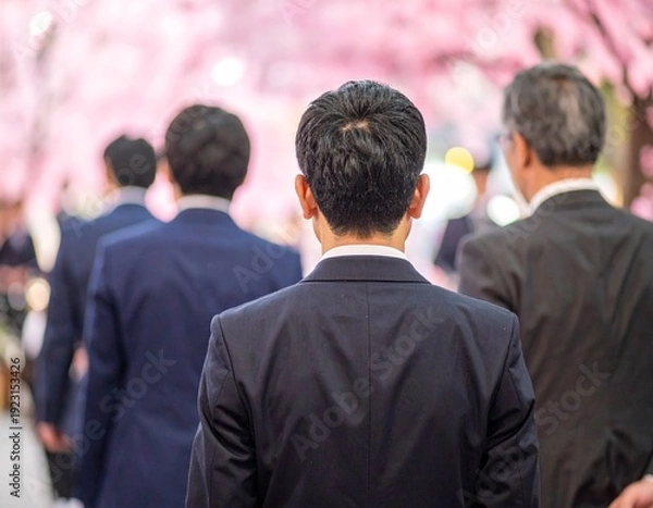 Obraz 男性　結婚式　後ろ姿