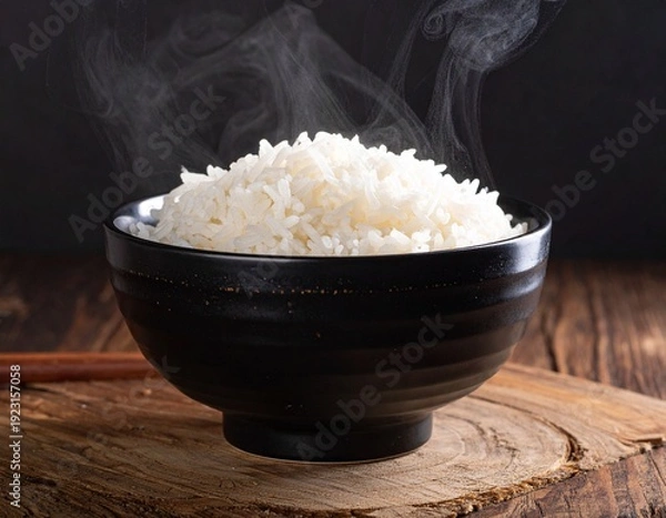 Obraz お米　湯気