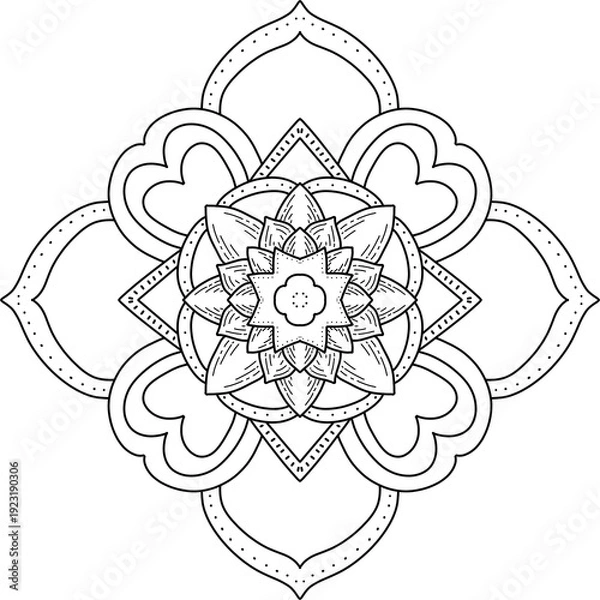 Obraz abstract floral pattern