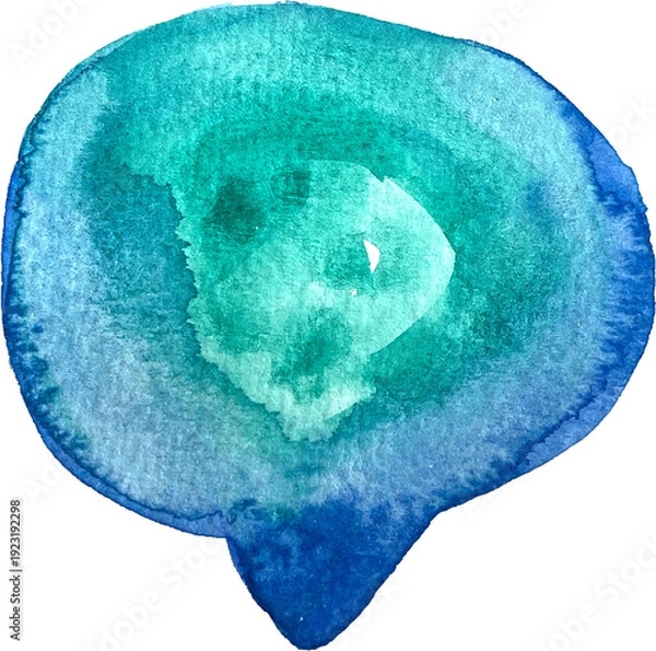 Obraz blue paper speech bubble