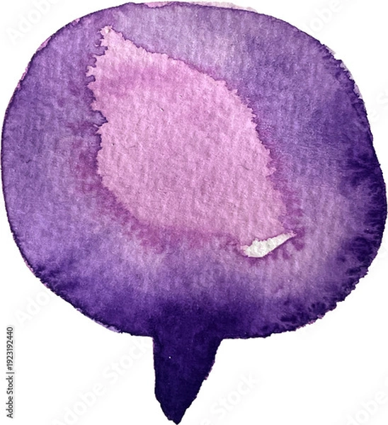 Obraz purple paper speech bubble