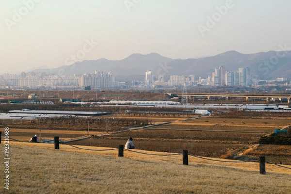 Obraz 경산시 부적리 및 대구 동구 안심 도시 풍경