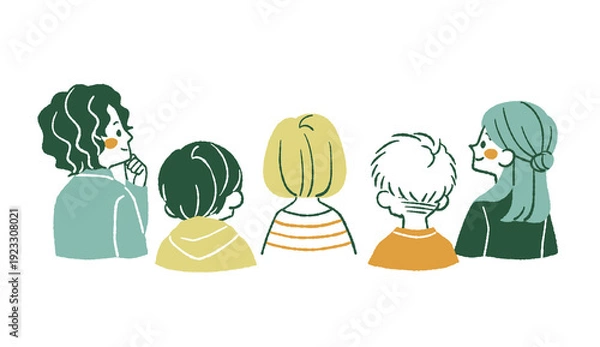 Obraz 後ろ向きの聴衆