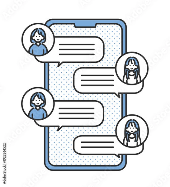 Obraz 医療チャット相談のイラスト