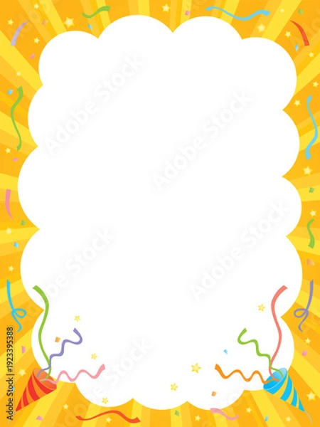 Obraz 黄色い背景とふきだし