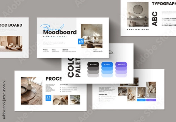 Obraz Minimal Brand Mood Board Presentation Template