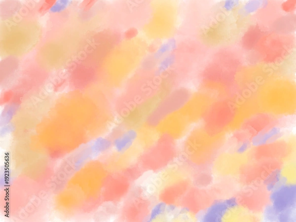 Obraz ピンクやオレンジや紫の夕焼け空のような花のような背景イラスト