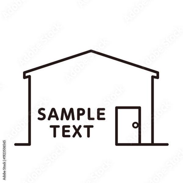 Obraz 不動産広告向け住宅ラインアート見出しデザイン