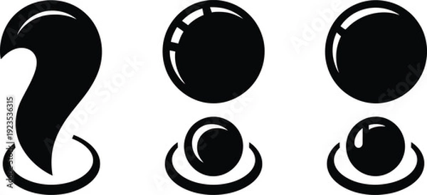 Obraz Glossy 3D Sphere Notification Icons