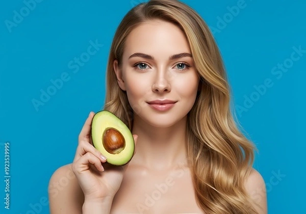 Obraz 青の輝き、アボカドの微笑み