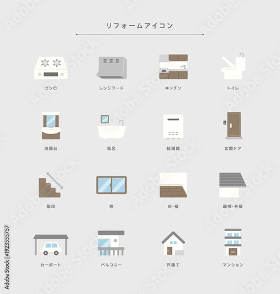 Obraz リフォームアイコンセット