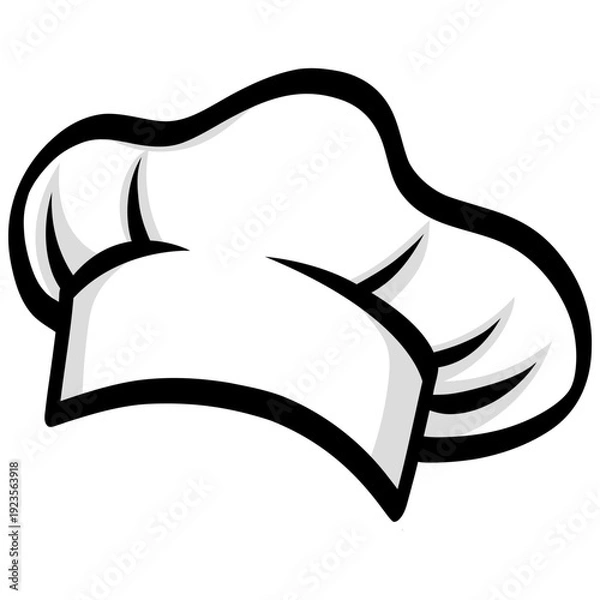 Obraz Chef Hat Cap Icon Drawing Vector Illustration
