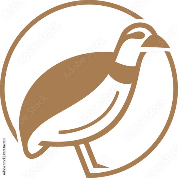 Fototapeta Vector Quail bird logo design