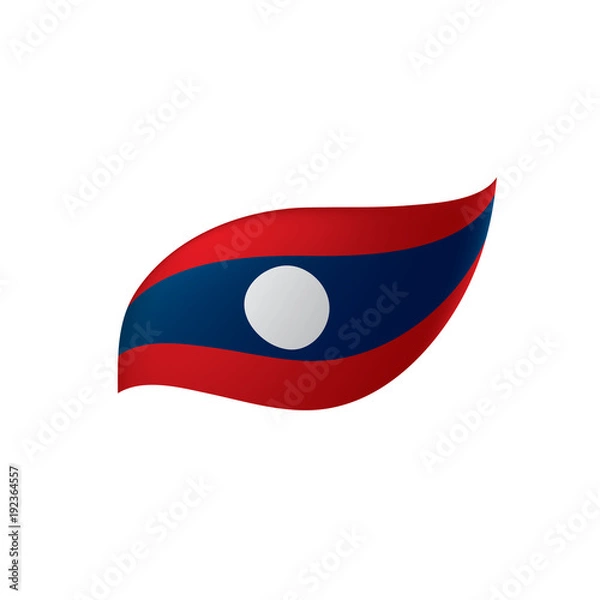 Obraz Laos flag, vector illustration