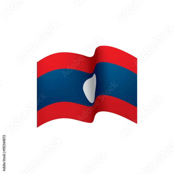 Obraz Laos flag, vector illustration