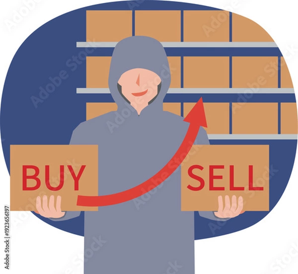 Obraz 転売する男性