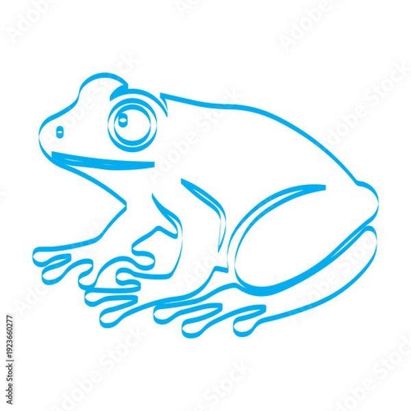 Obraz frog shaped graphic icon or logo