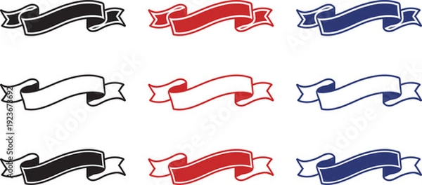 Obraz リボンフレーム、全9バリエーション
見出しや装飾に最適な素材