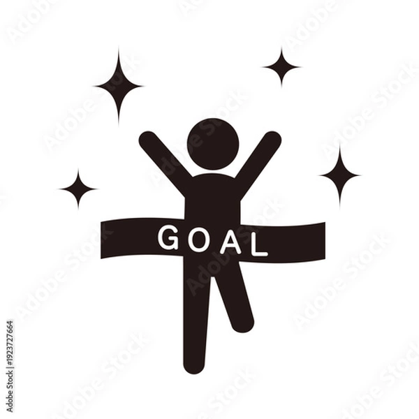 Obraz ゴールした人のアイコン