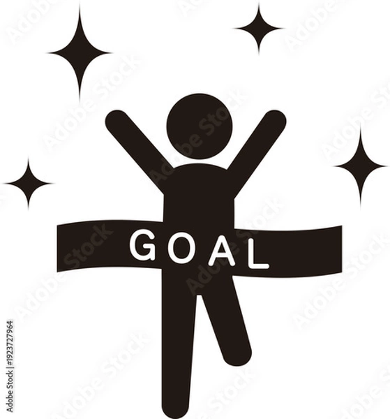 Obraz ゴールした人のアイコン