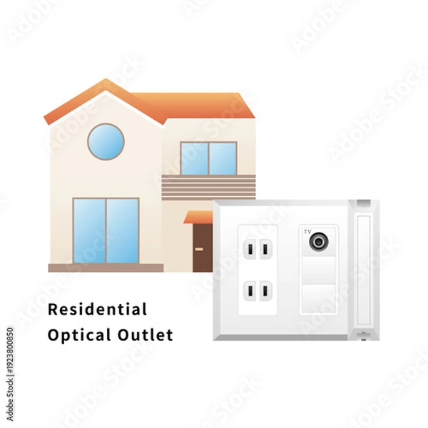 Obraz シンプルなイラスト_住宅用光コンセント