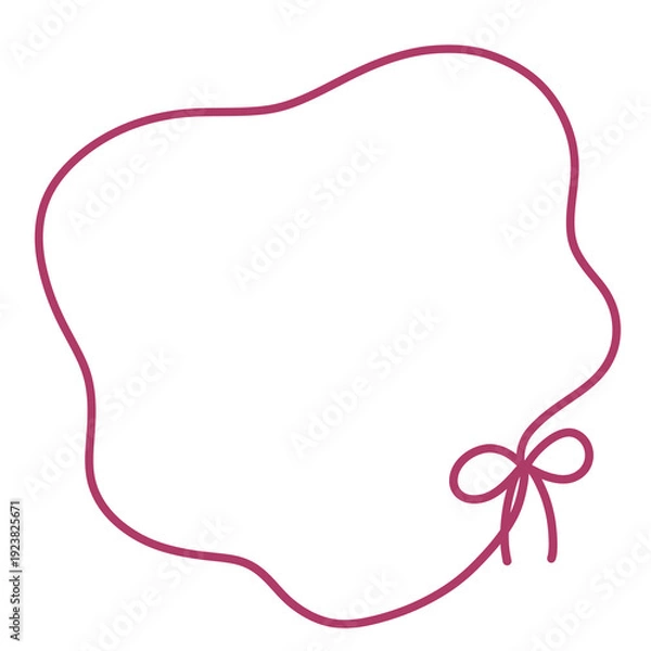 Fototapeta ふにゃふにゃわくリボンつき