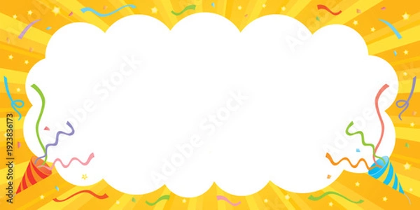 Obraz 黄色の吹き出し背景