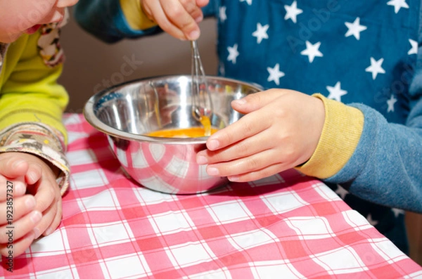 Obraz 料理をする子供