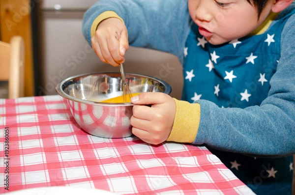 Obraz 料理をする子供