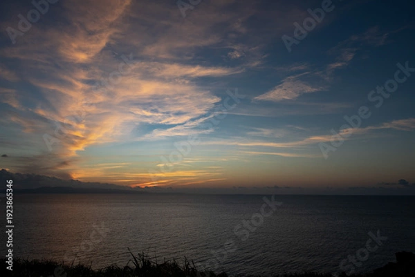 Obraz 石垣御神崎から望む夕日