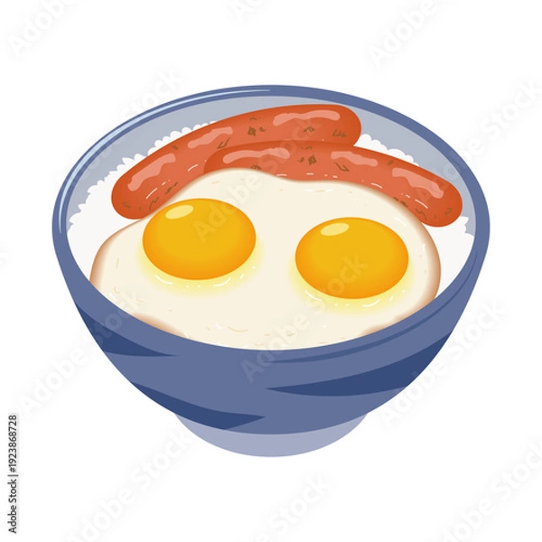 Obraz 目玉焼き丼