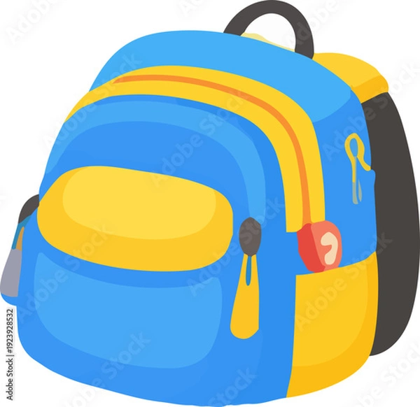 Obraz 배낭,파랑,노랑,귀여운,캐주얼,새학기,초등학교,학생,가방,책가방,학용품,초등학생