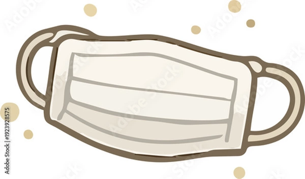 Obraz 마스크,위생,보호,아이보리,단순한,환경,공기,황사,미세먼지,감기,감염,건강,폐,보건