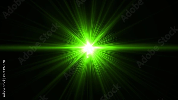 Obraz glowing abstract sun burst with digital lens flare.can your adjust the color of the light rays using adjustment layer like Gradient Selective Color, and  create sunlight, optical flare 