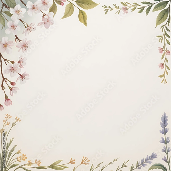 Fototapeta frame with leaves