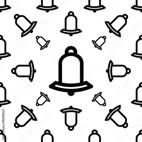 Obraz Bell Icon Seamless Pattern