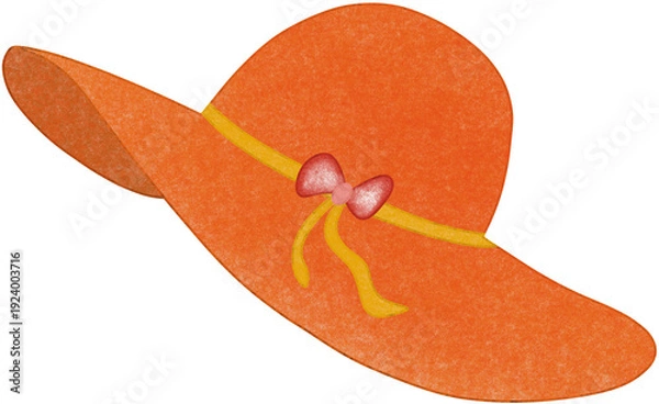 Obraz orange summer hat