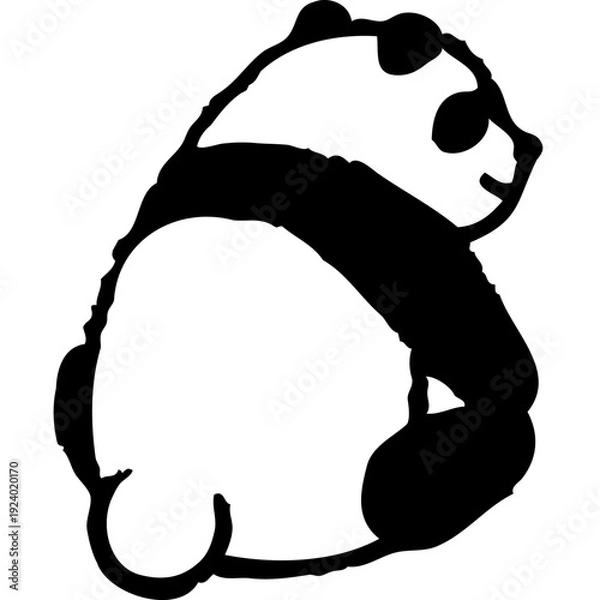 Obraz パンダの後ろ姿