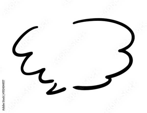 Obraz ペンの手書き吹き出し_黒