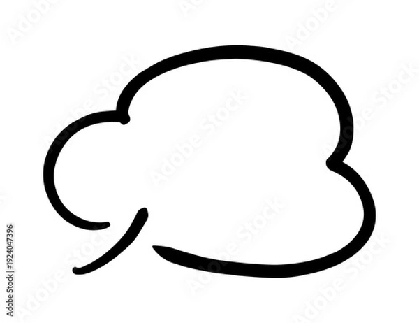 Obraz ペンの手書き吹き出し_黒