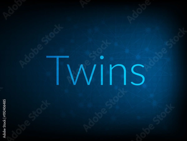 Fototapeta Twins abstract Technology Backgound
