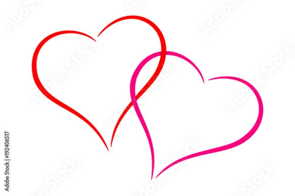 Obraz Vector logo two hearts
