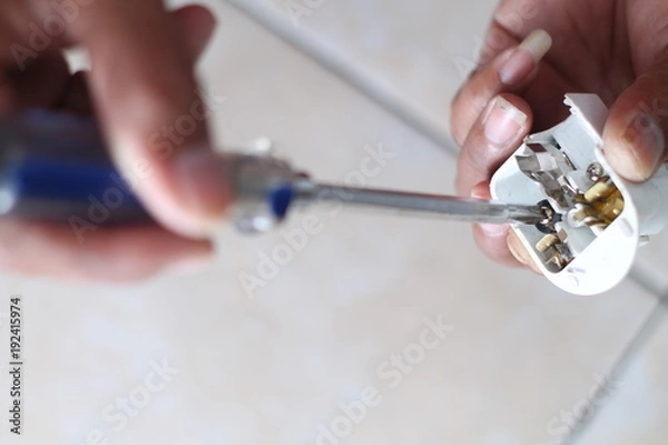 Fototapeta repairing the installation